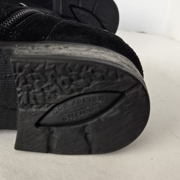 Earth Black Lace-Up Suede Leather Boots - Picture 10 of 14